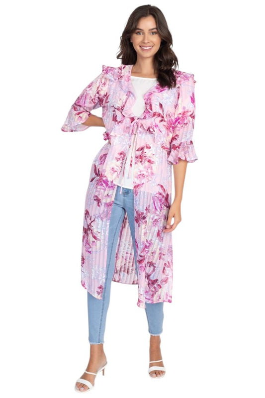 Ruffle Robe Cardigan