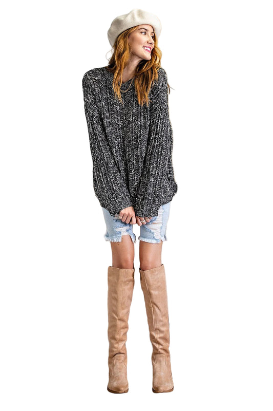 Textured Knitted Sweater