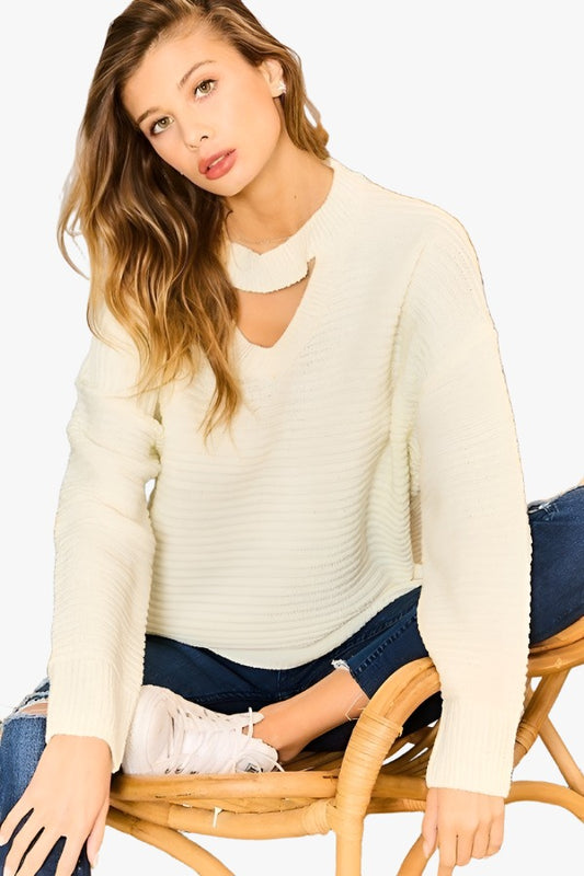 Chocker Neck Oversize Sweater