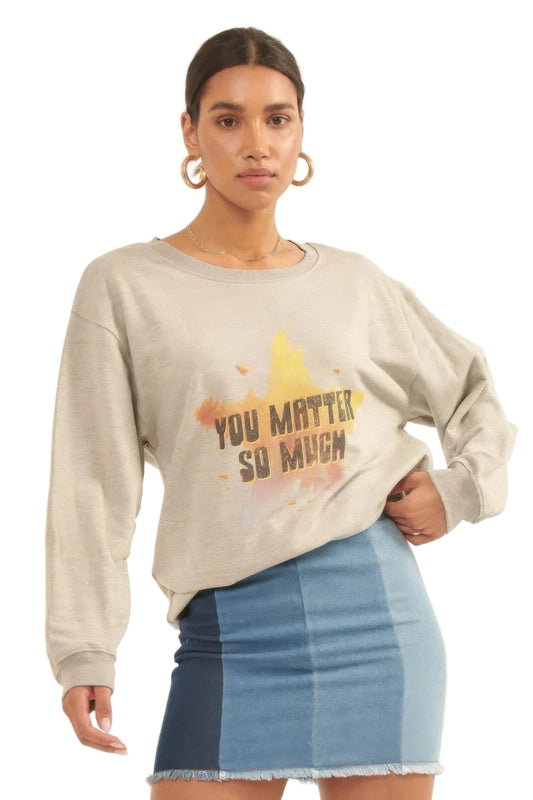 Vintage-style, Multicolor Star French Terry Knit Graphic Sweatshirt