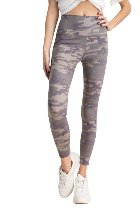 Camouflage Printed Rayon Spandex Leggings