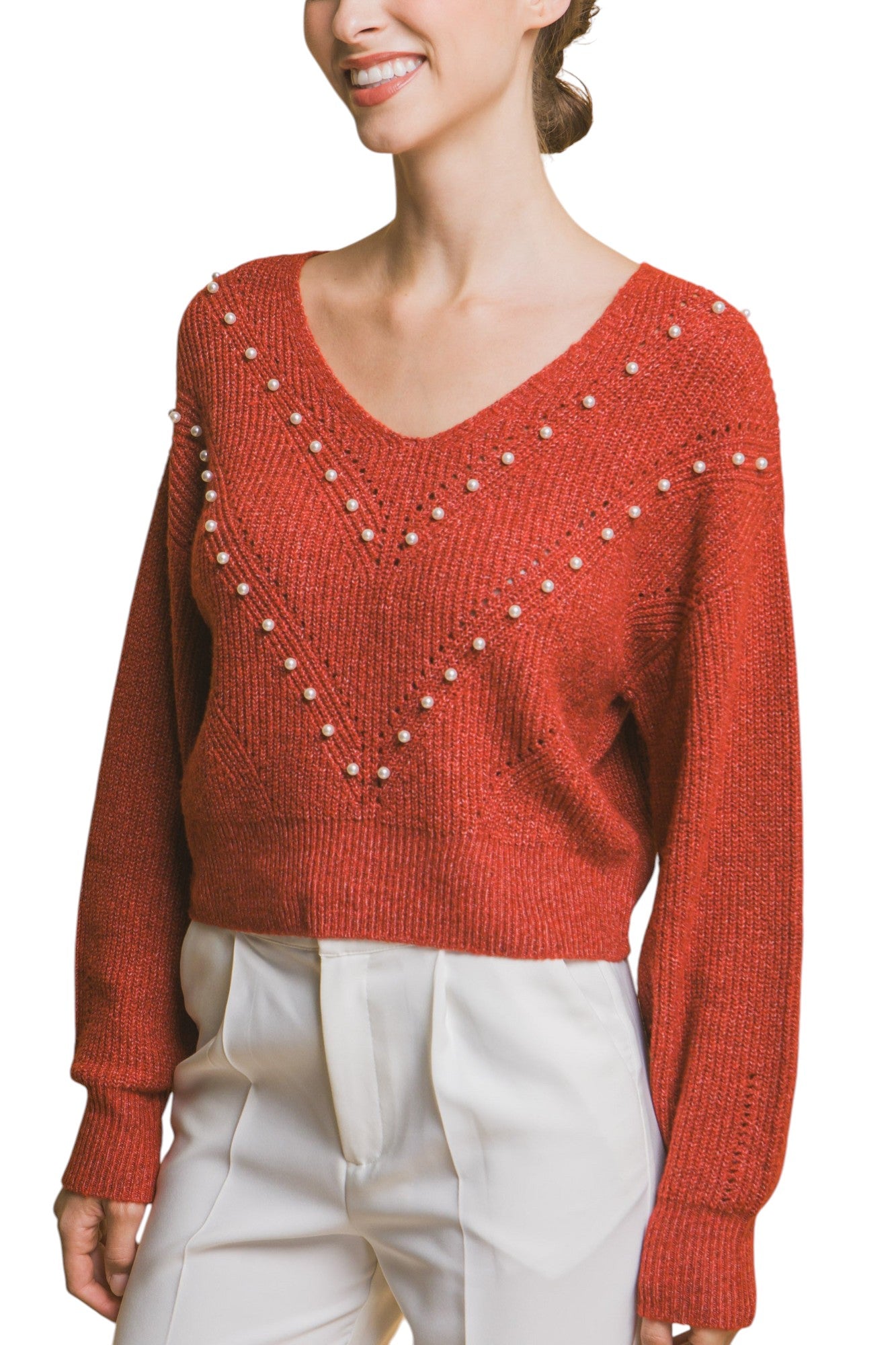 Pearl details sweater