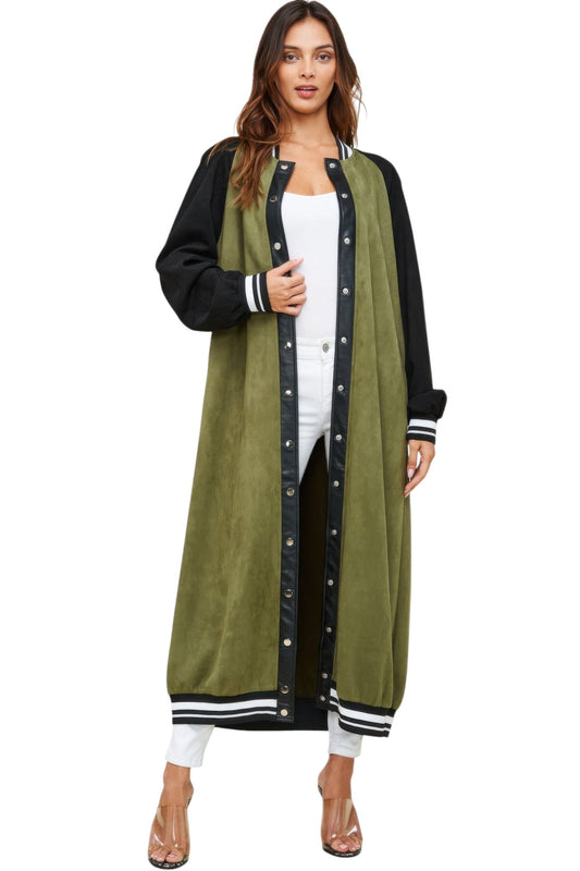 Maxi Faux Suede Jacket