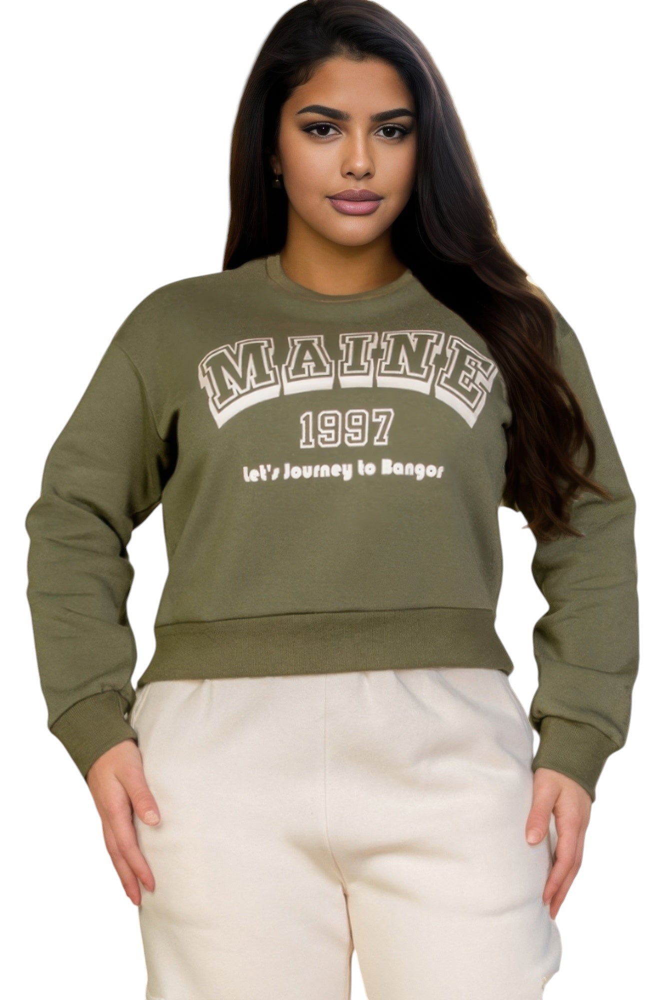 Plus Size Graphic Drop Shoulder Sweatshirt