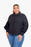 Blouse With Punched Sleeves