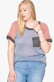 Color-blocked Sweater Knit Top