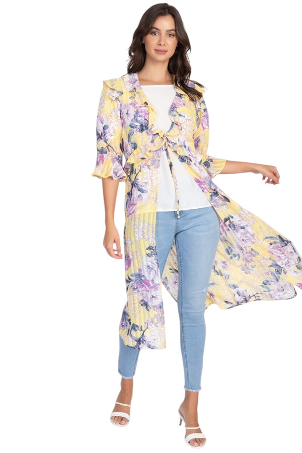 Ruffle Robe Cardigan