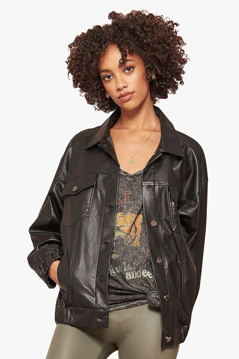 A Faux Leather Jacket