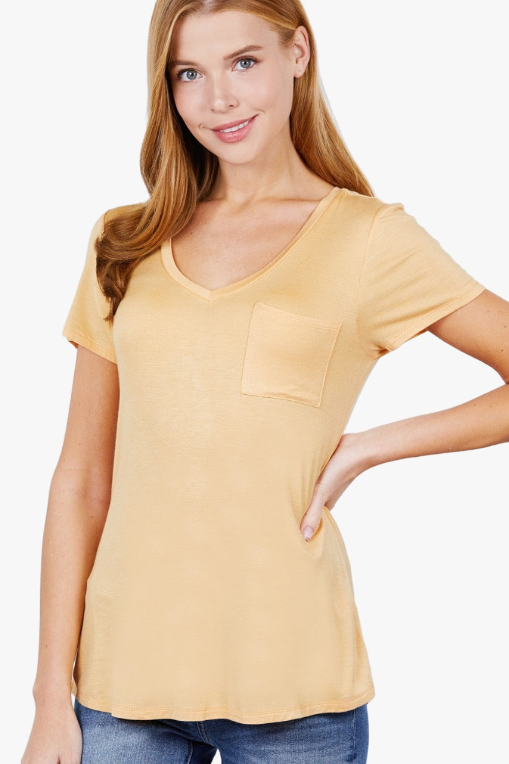 V-neck Rayon Jersey Top