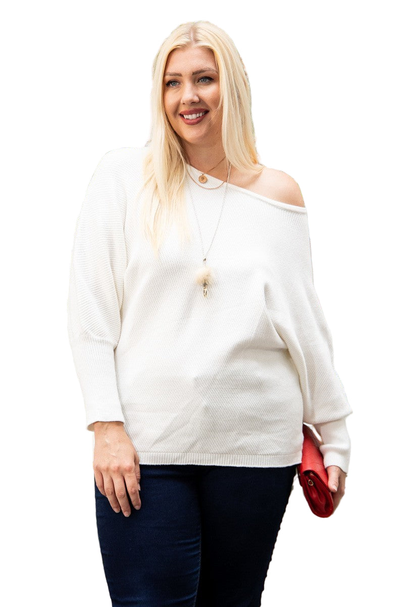 Round Neck Long Sleeve Solid Sweater