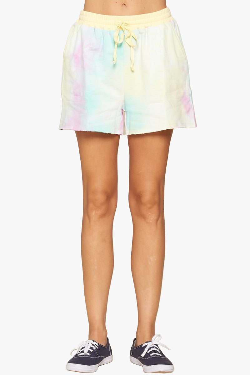 Tie-dye Printed Jersey Shorts