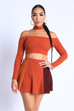 Choker Off-shoulder Top Set
