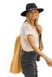 Short Sheer Dolman Sleeve Scoop Neck Top With Side Slit