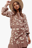 A Leopard-print Knit Mini Skirt
