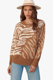 A Zebra Print Pullover Sweater