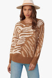 A Zebra Print Pullover Sweater