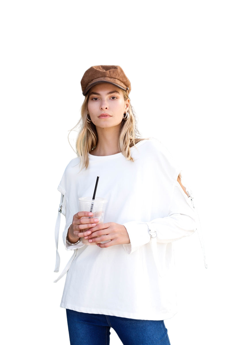 Long Sleeve Cut-out Sweater