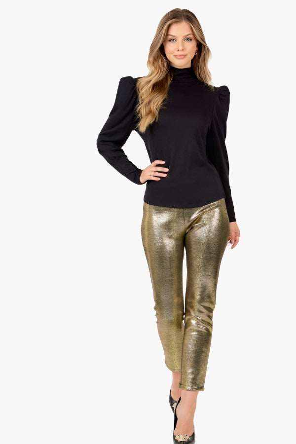 Animal Skin Vinyl Ankle Pants
