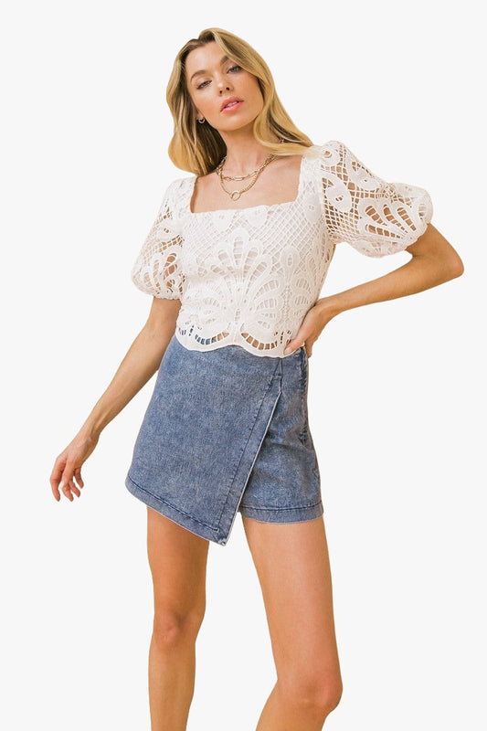 A Cropped Lace Top