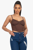 Bustier Sleeveless Ribbed Top