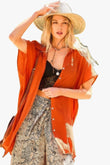 Collar Neck Button Down Robe Oversize Jacket