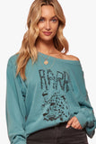 A Garment Dyed French Terry Graphic Sweatshirt