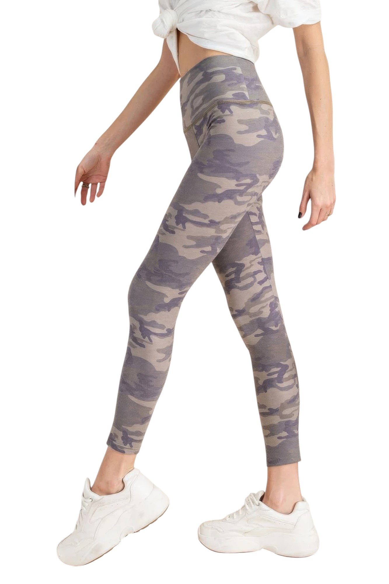 Camouflage Printed Rayon Spandex Leggings