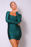Sweetheart Pleated Front Sexy Mini Dress