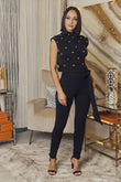 Eyelet Designed Fashion Short Top