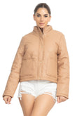 Mock Neck Quilted Jacket