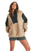 Two-toned Cozy Hooded Sweater