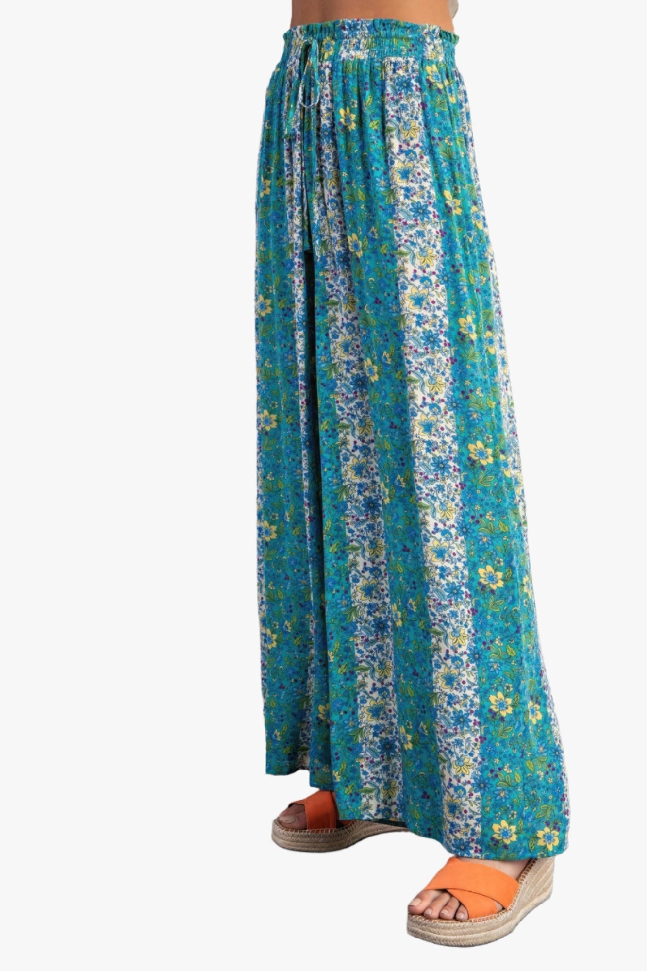Floral Print Gauze Palazzo Pants