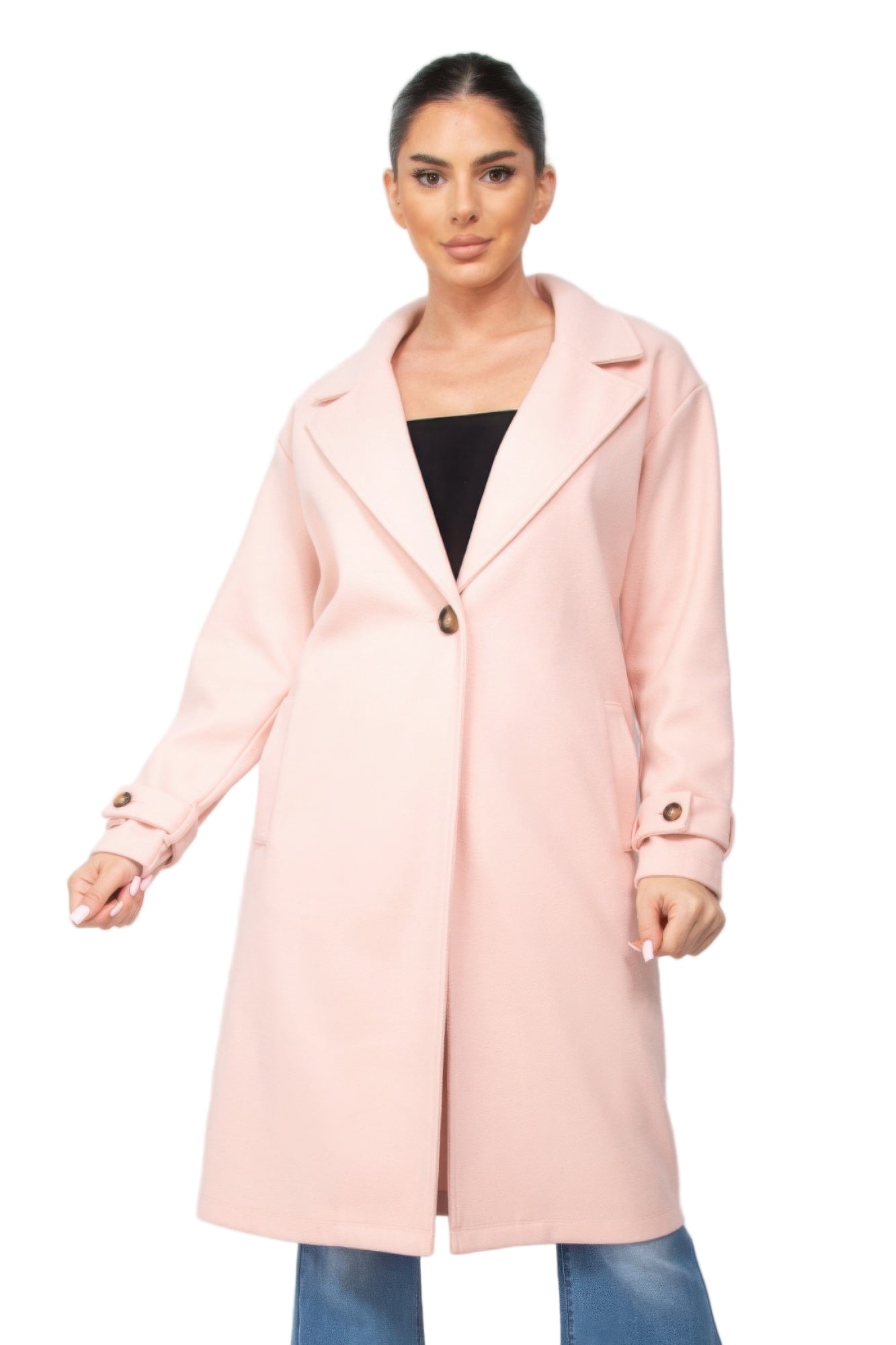 Collar pocketed coat