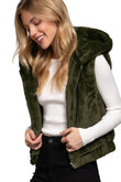 Hoodie Faux Fur Vest