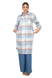 Plaid Buttoned Shacket Coat