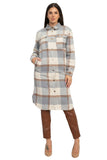 Plaid Buttoned Shacket Coat