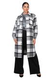 Plaid Buttoned Shacket Coat