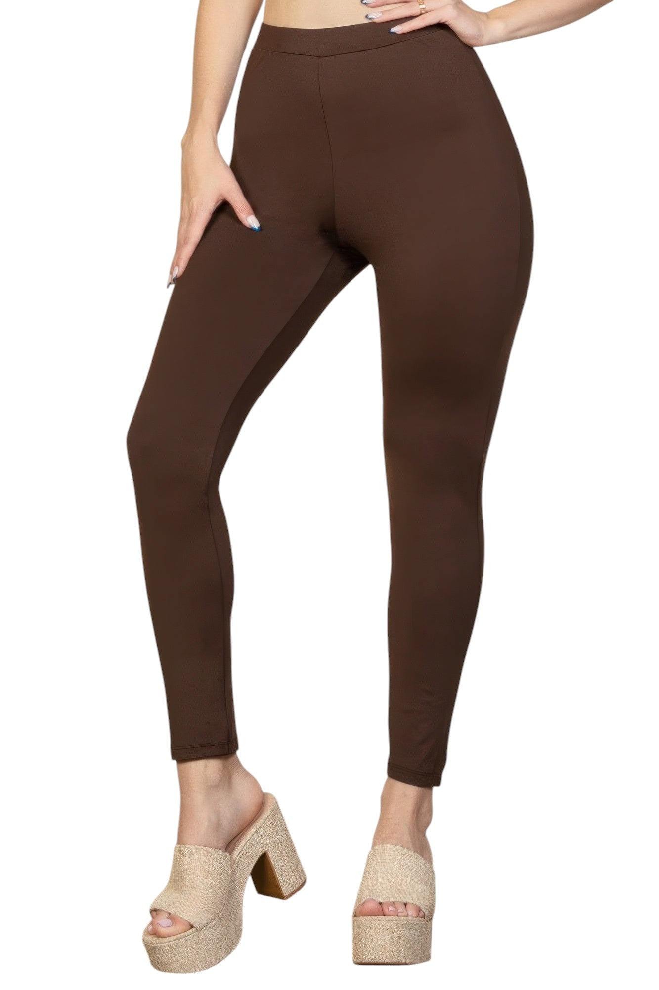 Solid High Waist Legging
