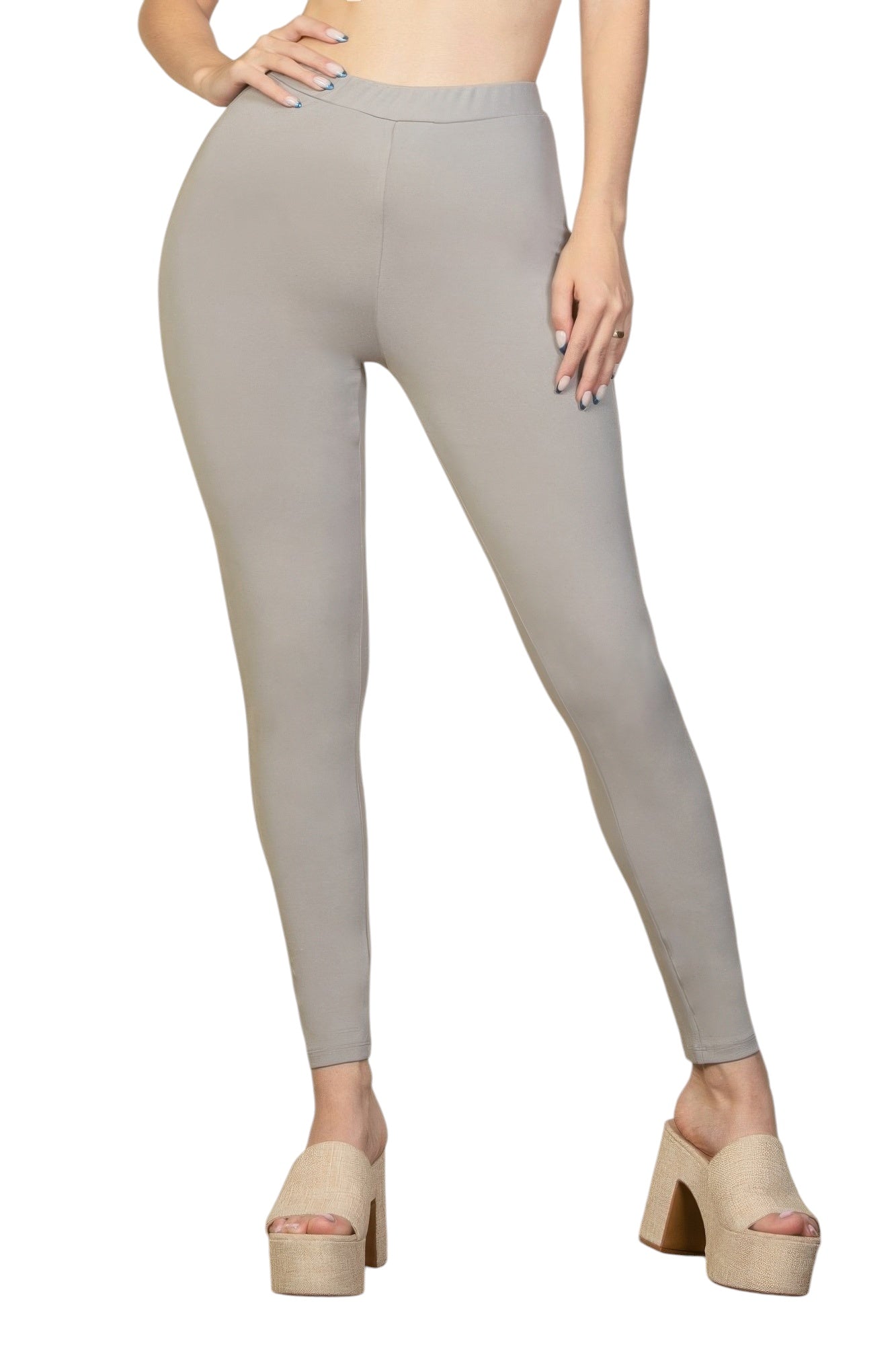 Solid High Waist Legging