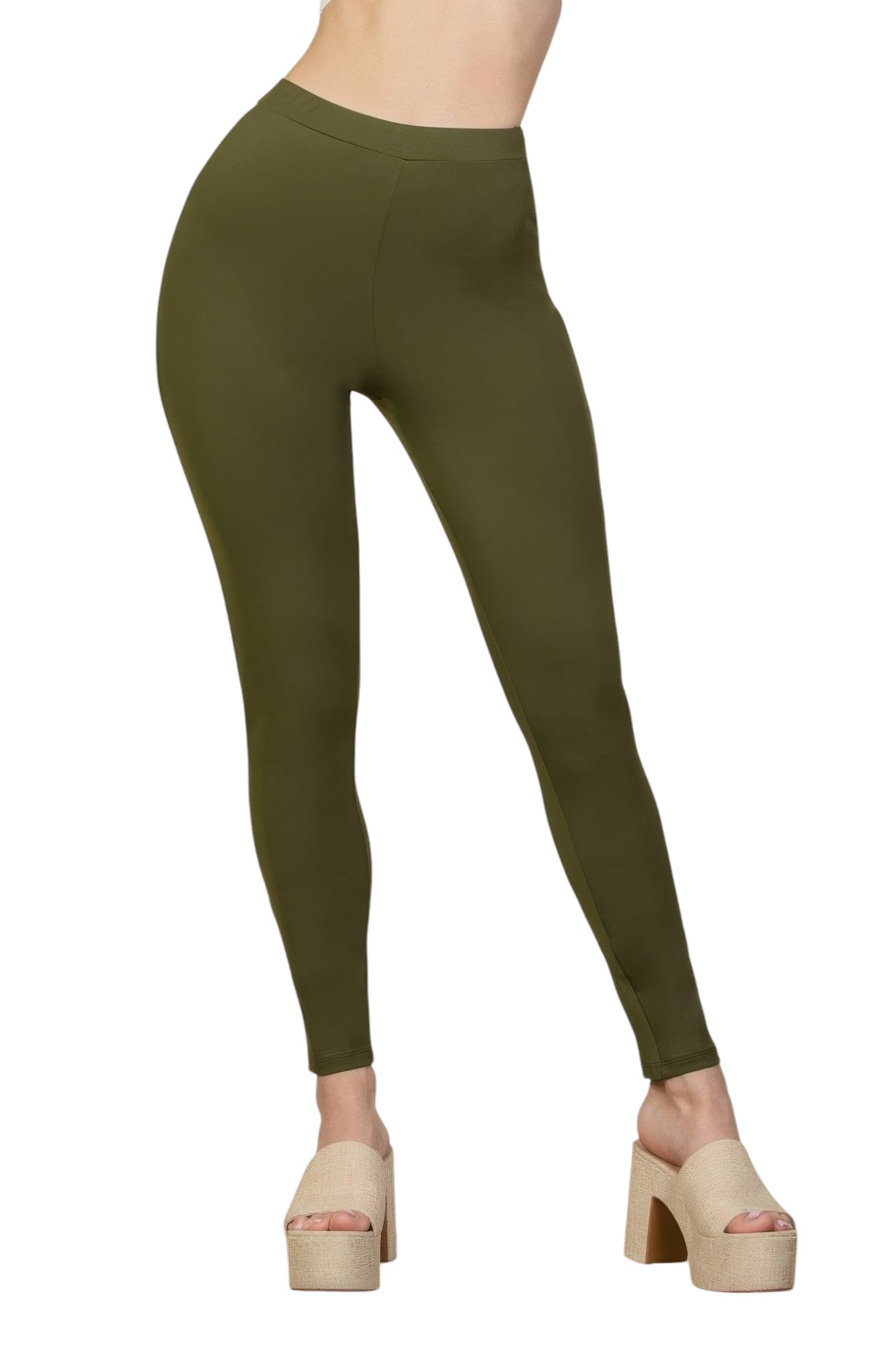 Solid High Waist Legging