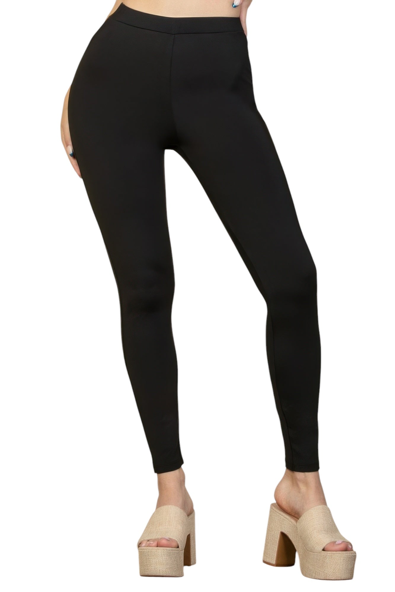 Solid High Waist Legging