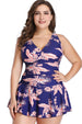 Navy Orange Flower